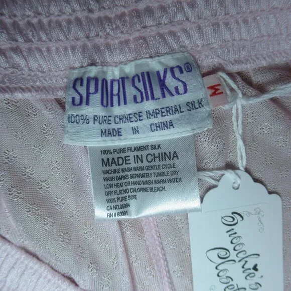 NWOT Vintage 90s Sport Silks 100% Imperial Silk Two-Piece SetSize Medium